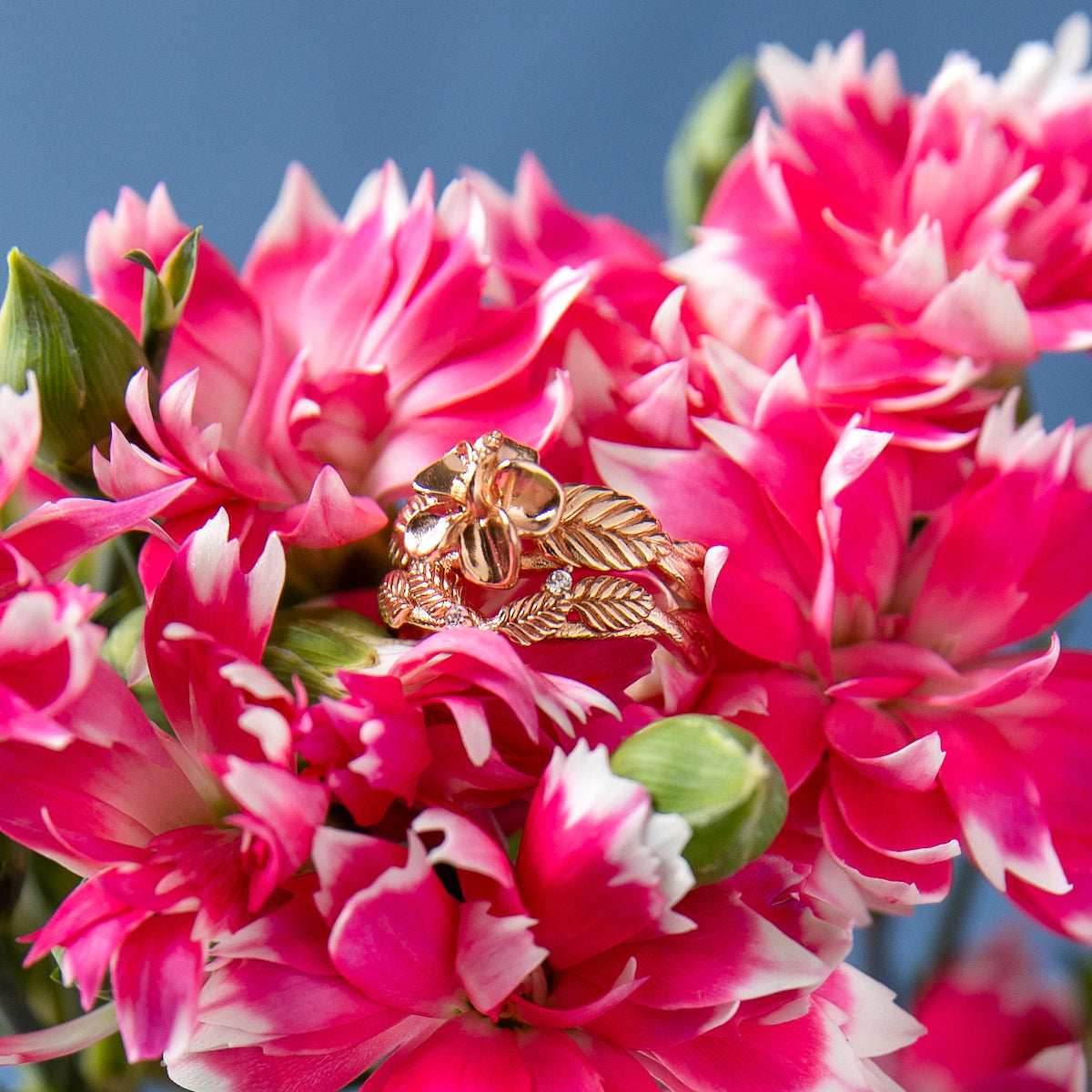 Disney X RockLove DISNEY MOANA Moana Hibiscus Stacker Rings - Rose Gold Plated / Size 5