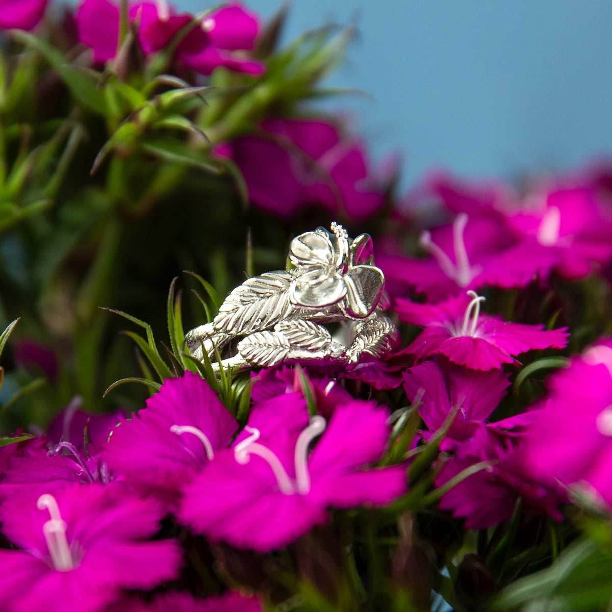 Disney X RockLove DISNEY MOANA Moana Hibiscus Stacker Rings - Rose Gold Plated / Size 5