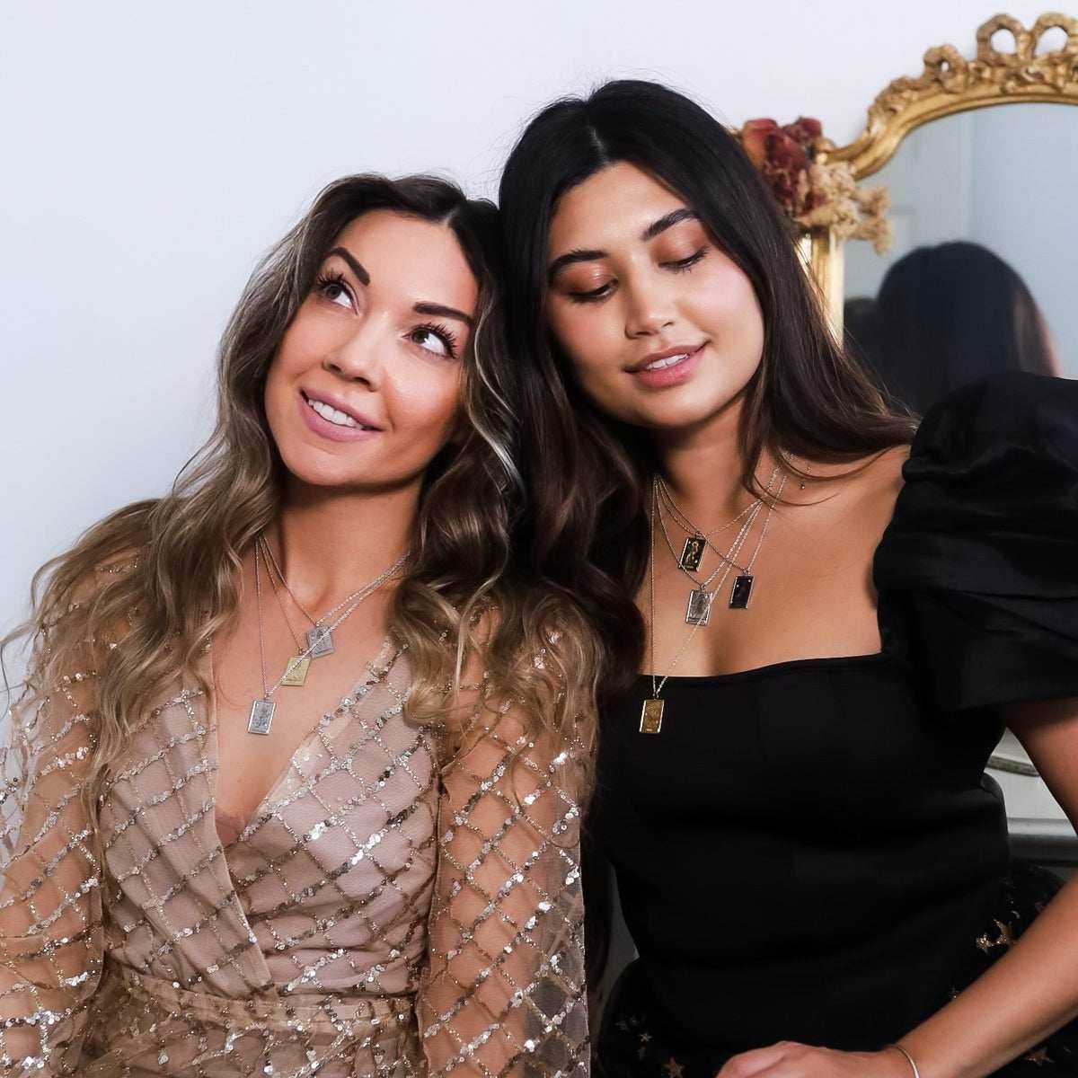 Disney X RockLove BEAUTY AND THE BEAST Belle Tablet Necklace - Sterling Silver