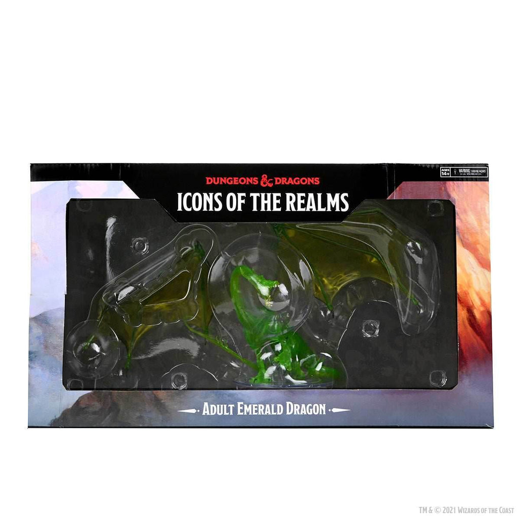 D&D: Icons of the Realms - Adult Emerald Dragon Premium Figure - 