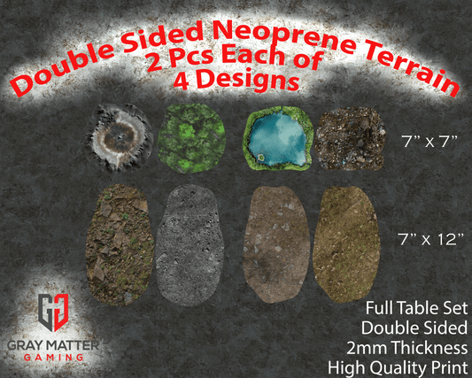 Double Sided Neoprene Terrain Table Set for Warhammer 40k, AoS, Star Wars, Conquest, Bolt Action, Saga, and more! - 