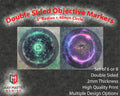 Warhammer 40k and AoS4 Neoprene Objective Markers - Green and Purple Energy - Set of 6
