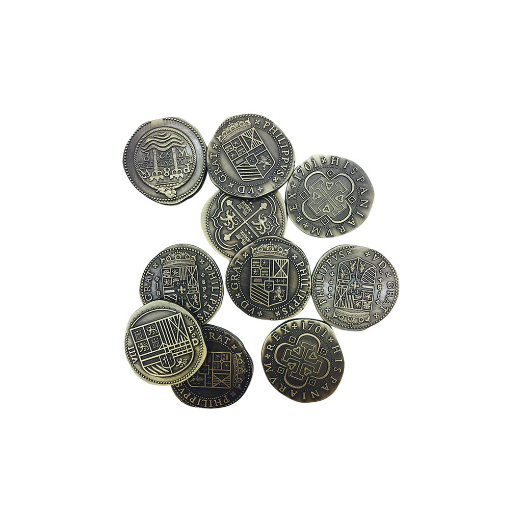 Adventure Coins – Pirate Doubloon Metal Coins Variety Pack Set of 10 Historical