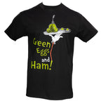 Dr Seuss Green Eggs and Ham Adult Short Sleeves Black T-Shirt - XS