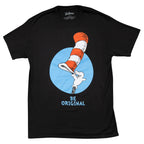 Dr Seuss Be Original Tip Hat Adult Short Sleeves Black T-Shirt - XS