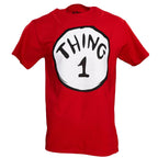 Dr Seuss Thing 1 Adult Short Sleeves Red T-Shirt - XS