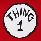 Dr Seuss Thing 1 Adult Short Sleeves Red T-Shirt - XS