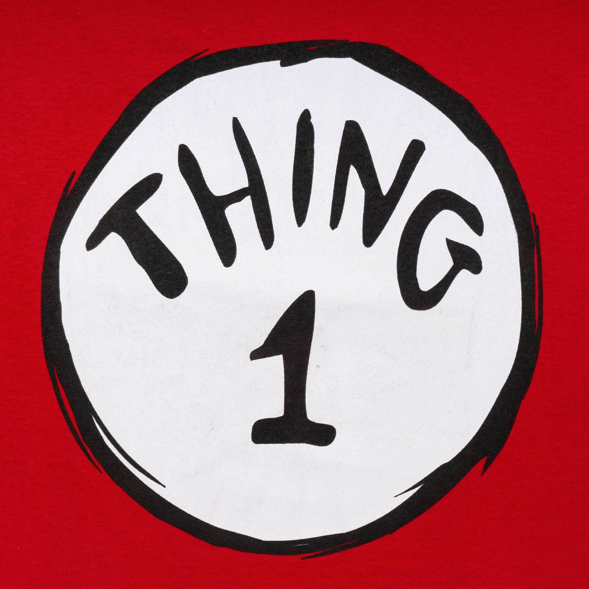 Dr Seuss Thing 1 Adult Short Sleeves Red T-Shirt - XS