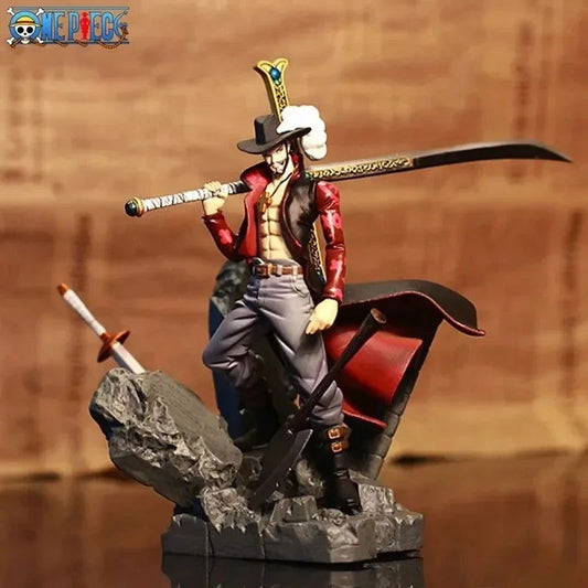Dracule Mihawk Anime Figure, One Piece Figurines Shichibukai PVC Statue 15 CM