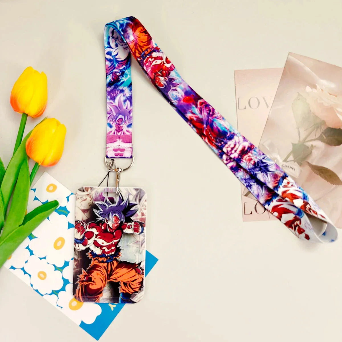 Dragon Ball Credential Holder Anime Lanyards Neck Strap For Card Badge Keychain Accessories
