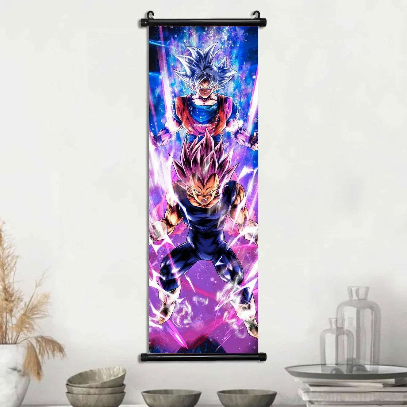 Dragon Ball Super Posters, Anime Wall Artwork Ultra Instinct Goku Vegeta Canvas Super Saiyan Hanging Scrolls Home Room Decor