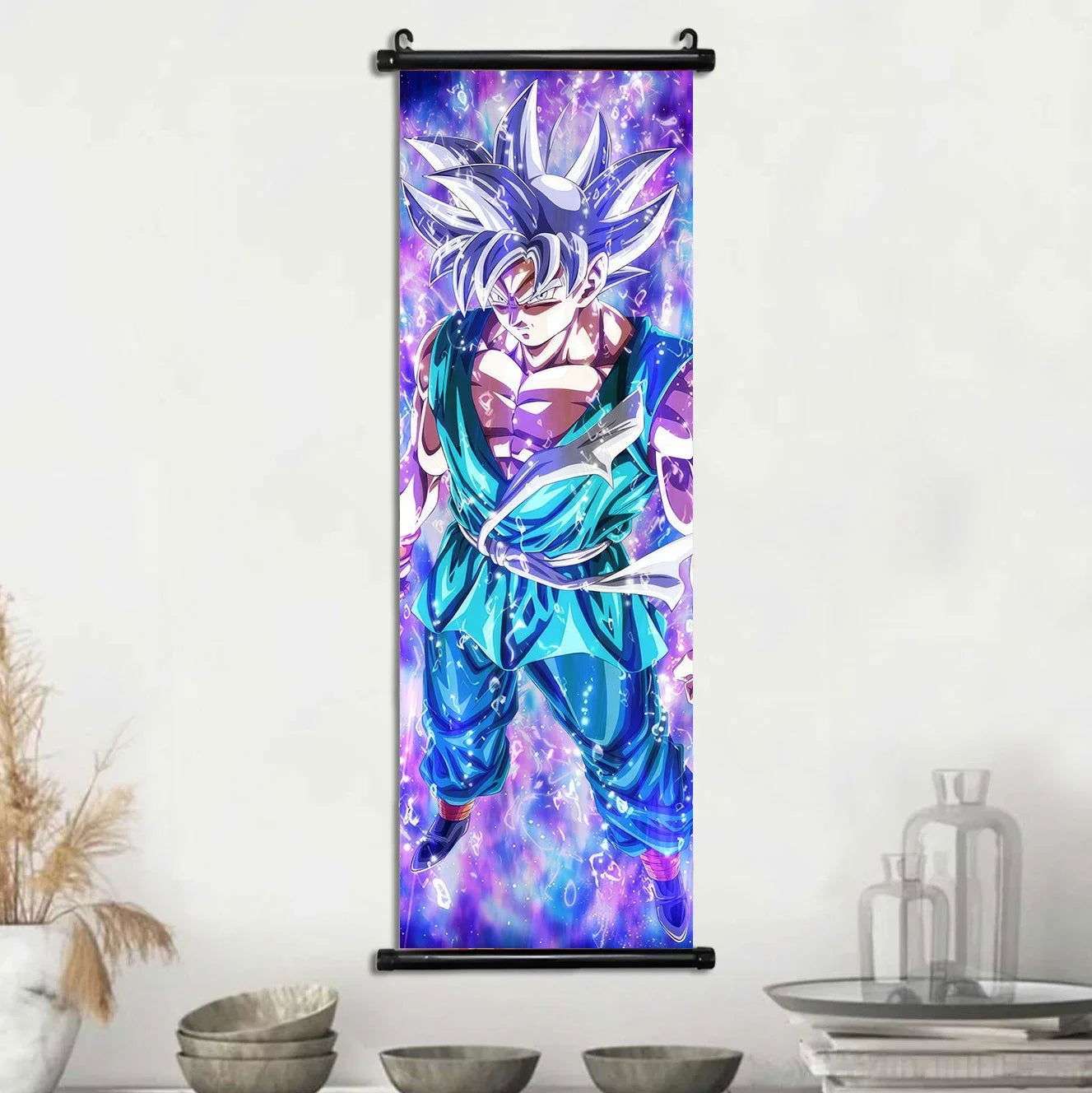 Dragon Ball Super Posters, Anime Wall Artwork Ultra Instinct Goku Vegeta Canvas Super Saiyan Hanging Scrolls Home Room Decor