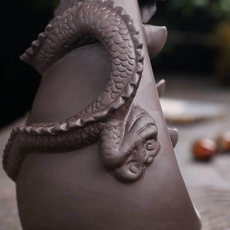 Dragon Cascading Ceramic Backflow Incense Burner - 
