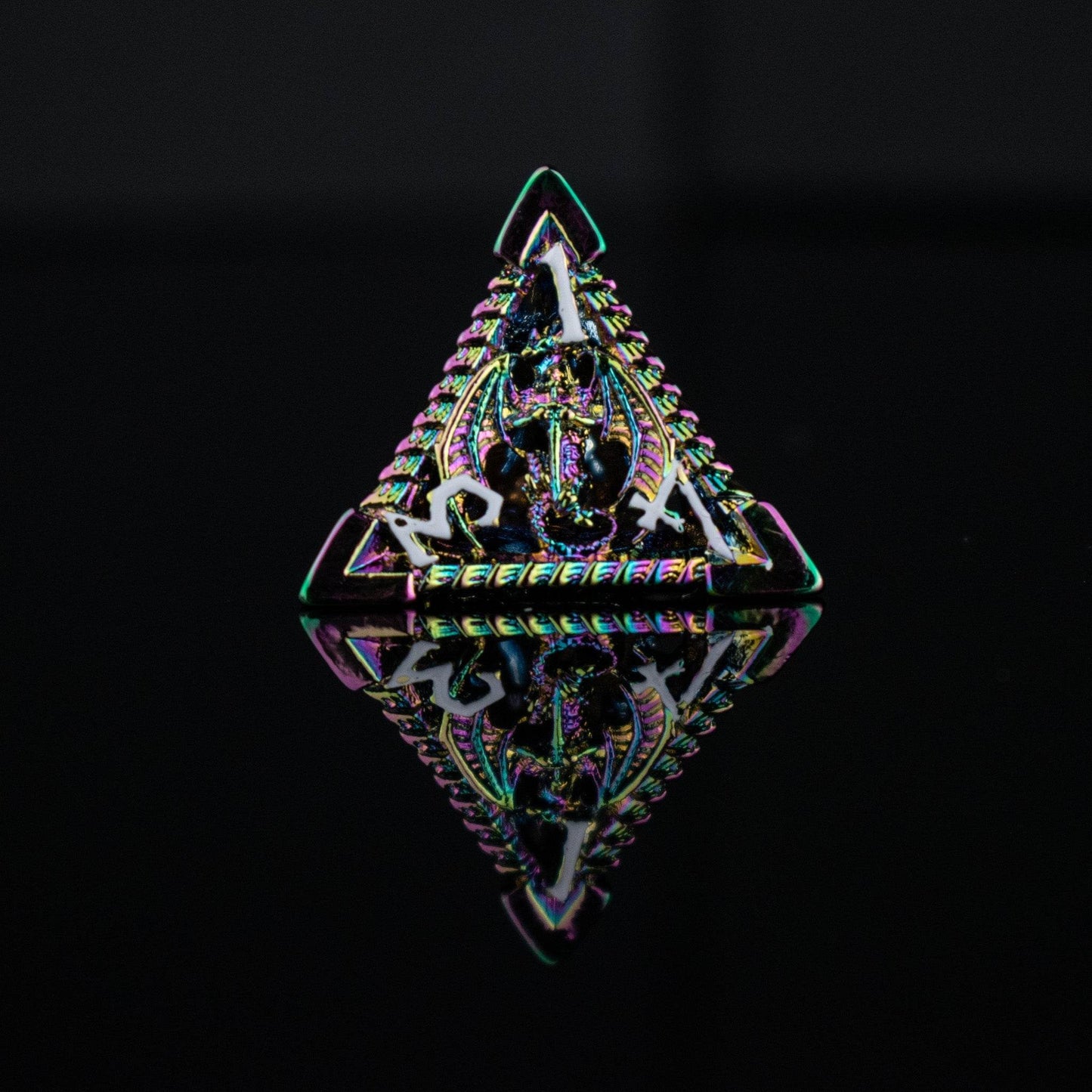 Dragonguard Hollow Metal Dice Set - Iridescent - 