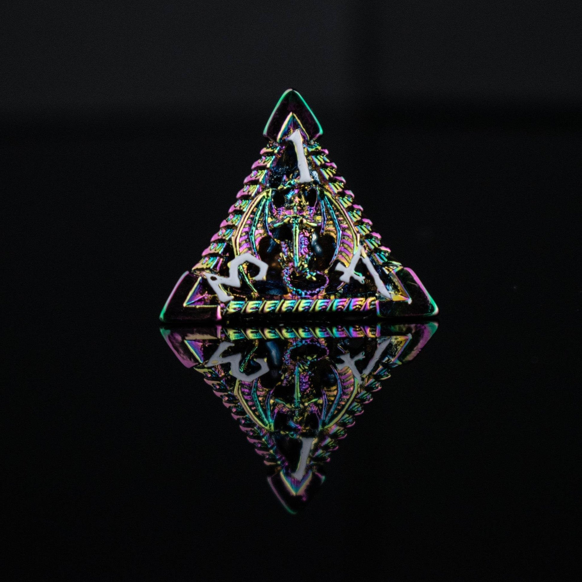 Dragonguard Hollow Metal Dice Set - Iridescent - 