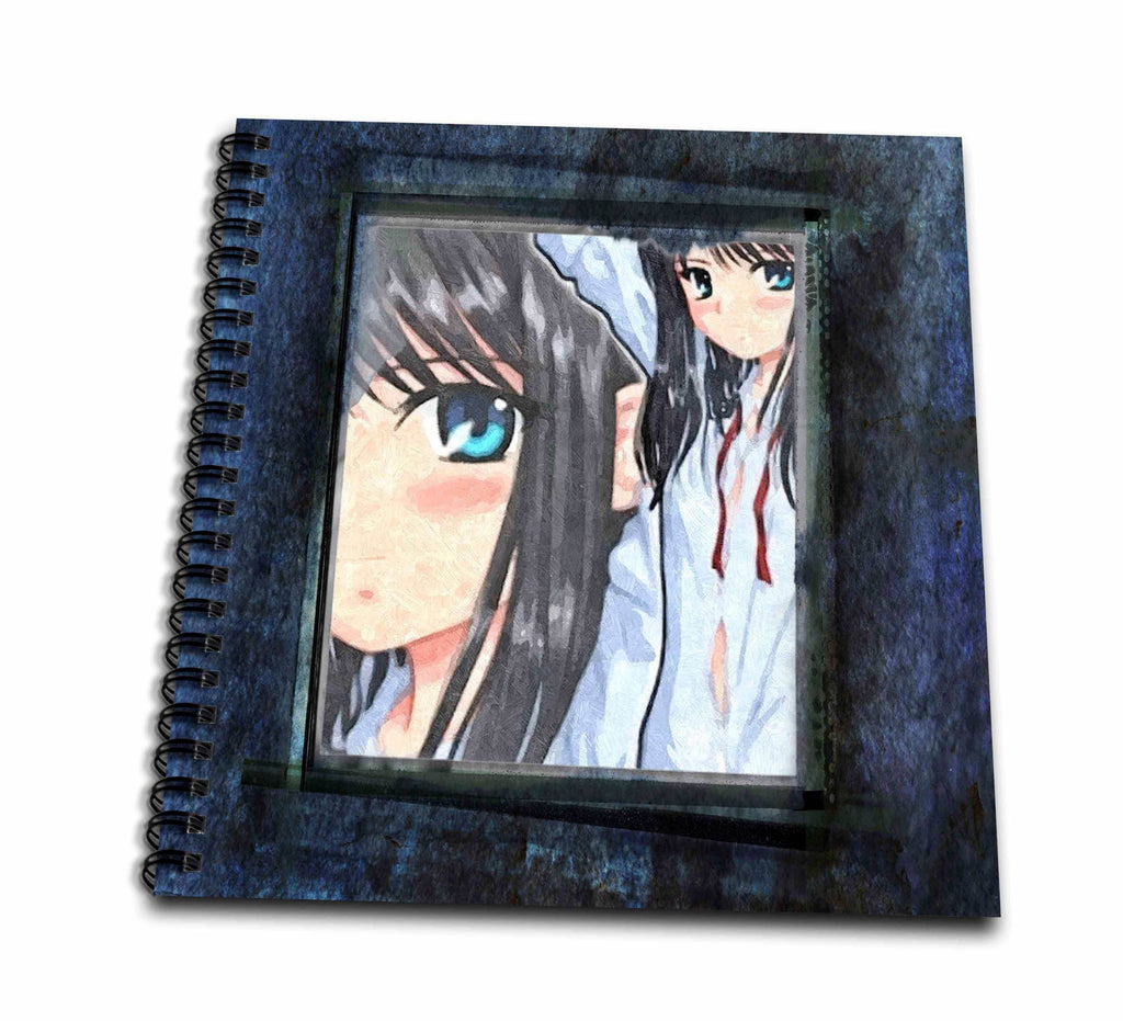 3dRose Susan Brown Designs General Themes - Anime Girl - Drawing Books (db_18297) - Drawing Book 8 x 8 inch