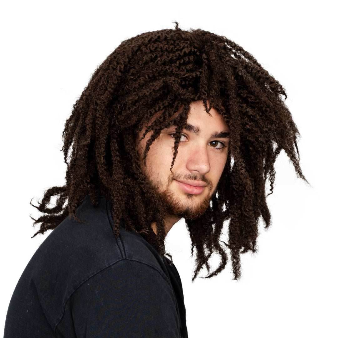 Dreadlocks Dreads Dreadlock Caveman Surfer Dude Rasta Wig - Brown
