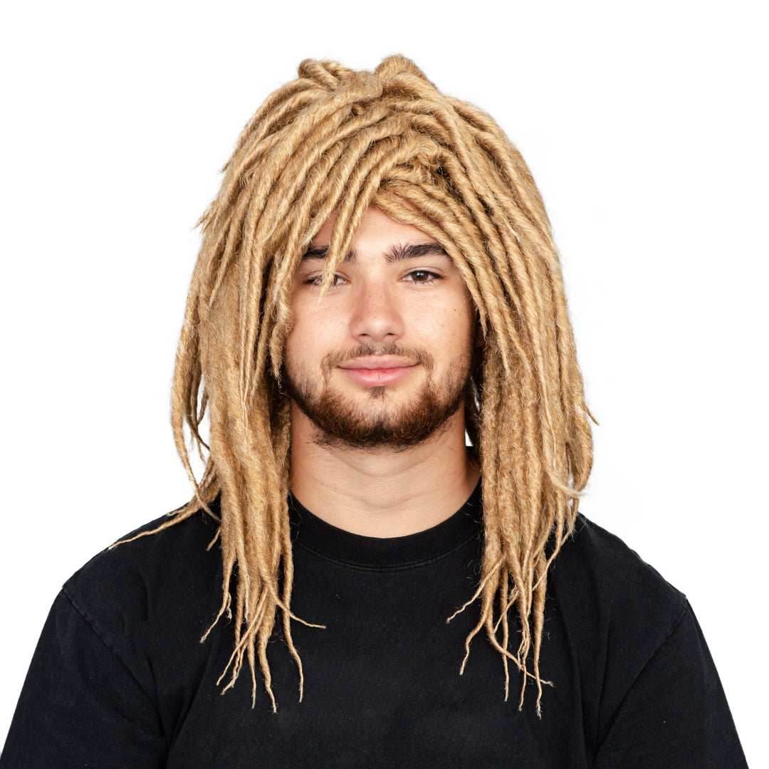 Dreadlocks Dreads Dreadlock Caveman Surfer Dude Rasta Wig - Blonde