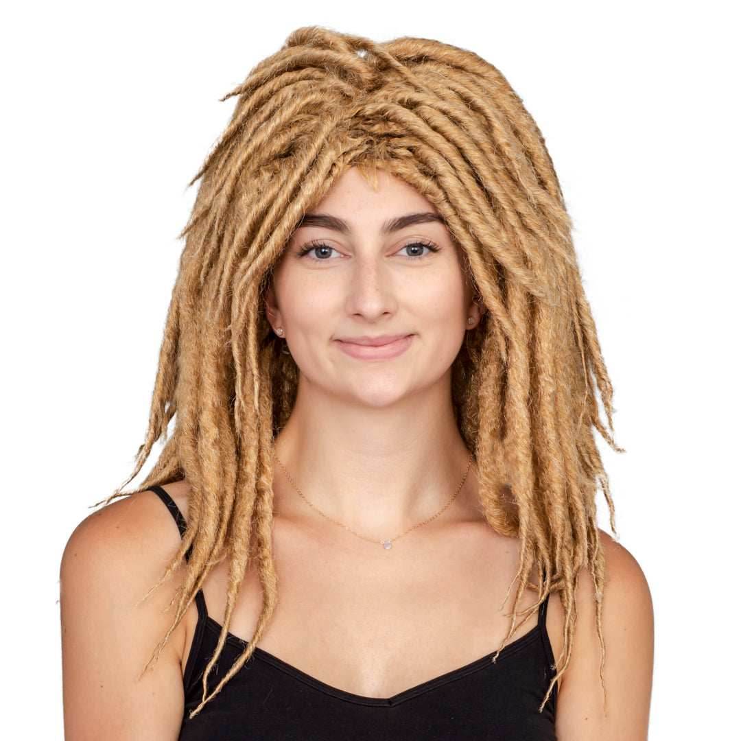 Dreadlocks Dreads Dreadlock Caveman Surfer Dude Rasta Wig - Blonde