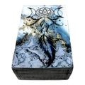Dreamcatcher Blue Black Wooden Box 4" x 6"