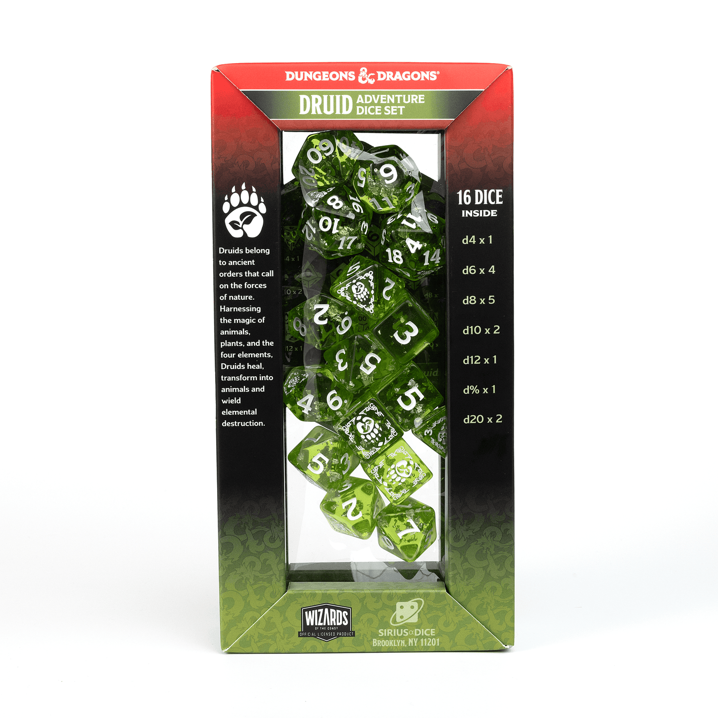 D&D Adventure Dice Set - Druid Edition | Green 15pc Collection - 