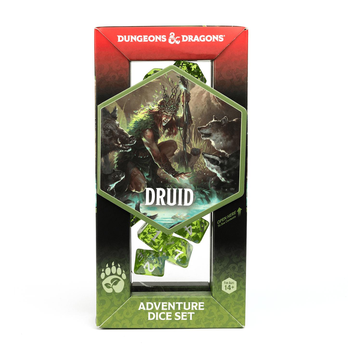 D&D Adventure Dice Set - Druid Edition | Green 15pc Collection - 