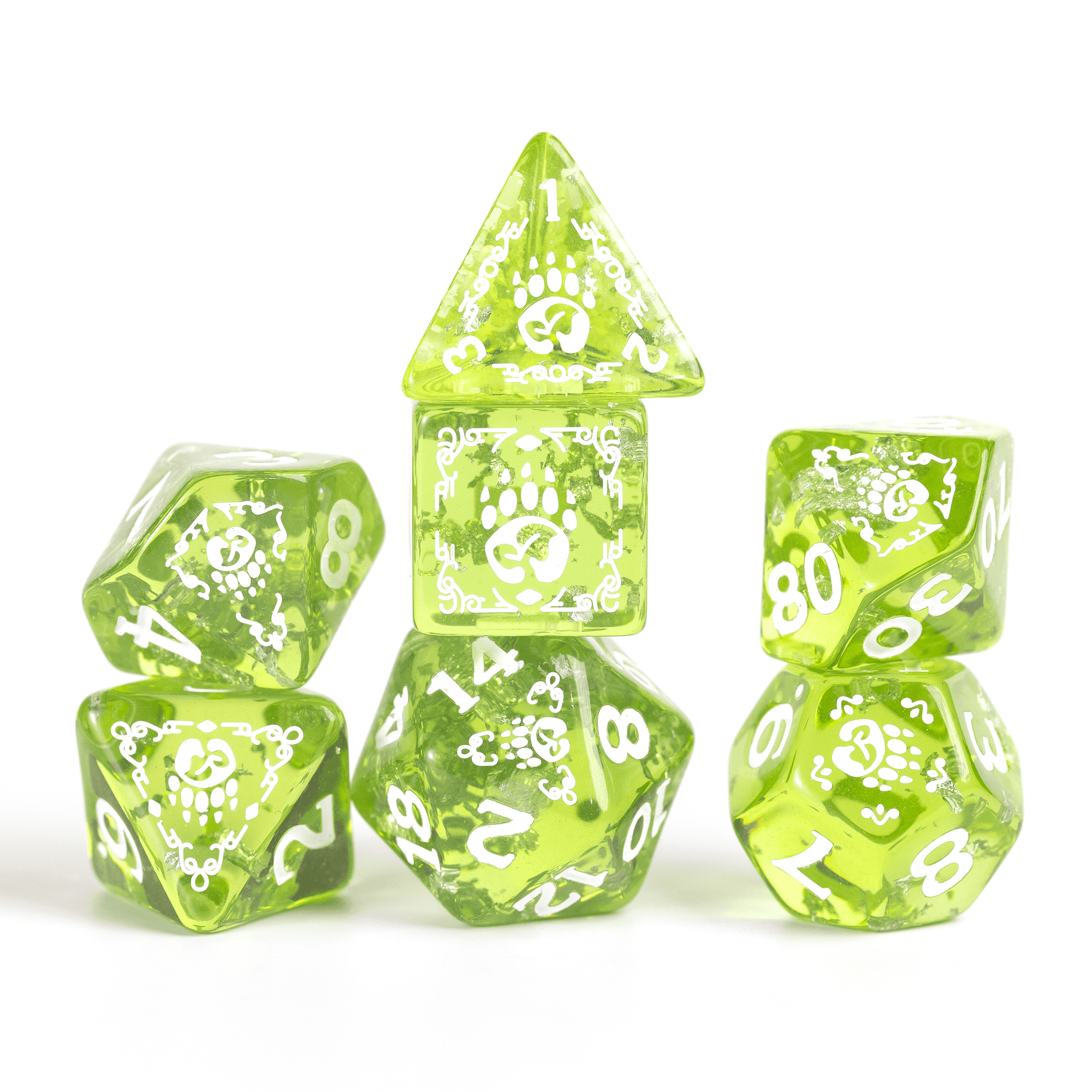 D&D Adventure Dice Set - Druid Edition | Green 15pc Collection - 
