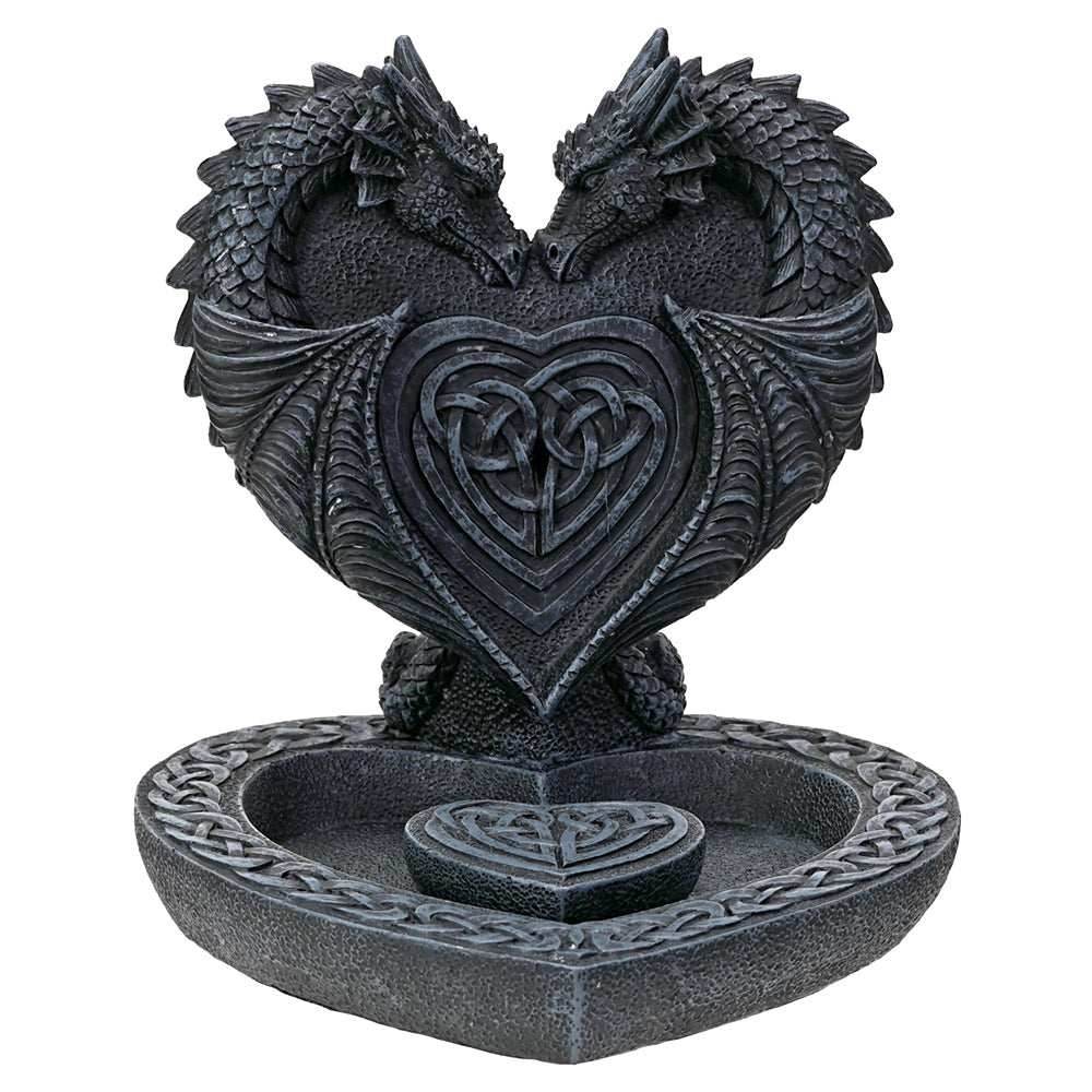 Dual Dragon's Heart Backflow Incense Burner - 