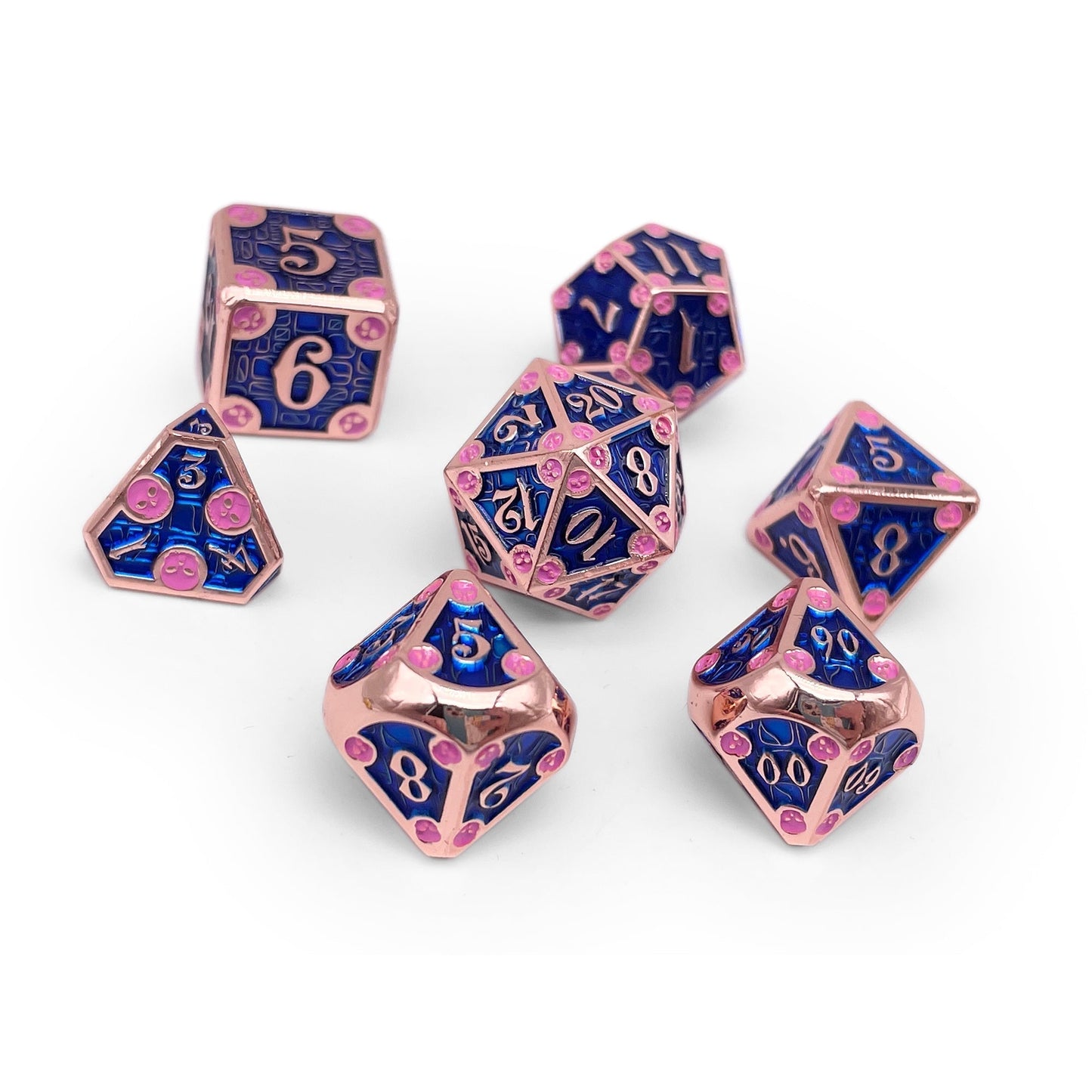 Dungeon Delve - Treachery 7 Piece RPG set Alloy Metal Dice