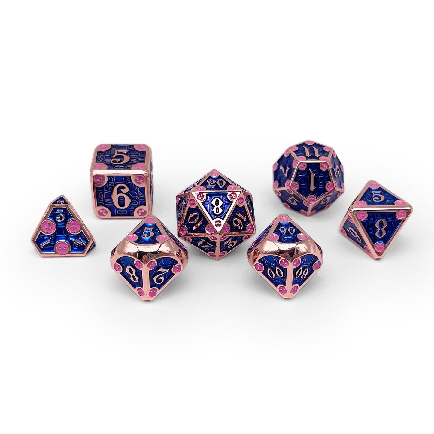 Dungeon Delve - Treachery 7 Piece RPG set Alloy Metal Dice