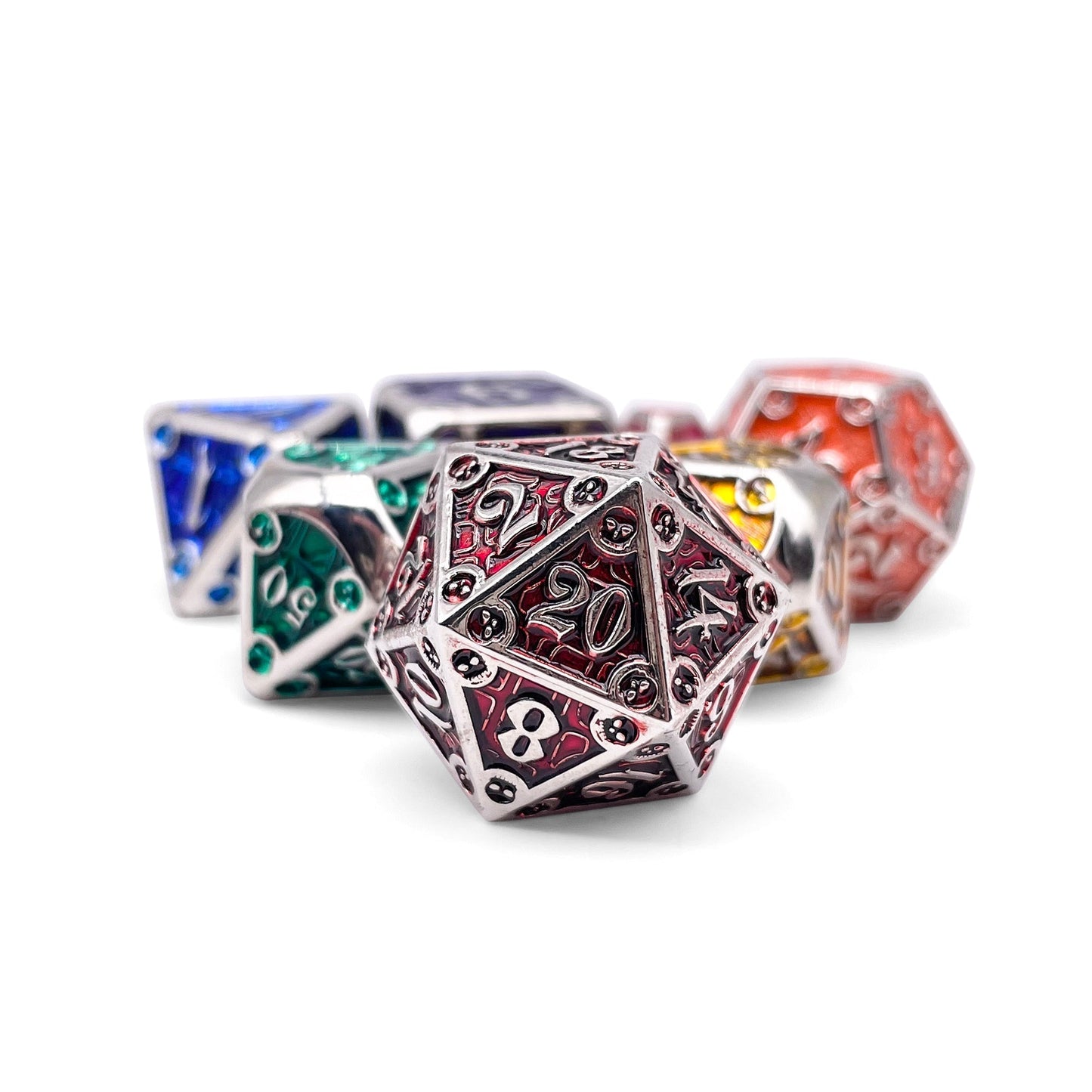 Dungeon Delve - Treasure Trove 7 Piece RPG set Alloy Metal Dice