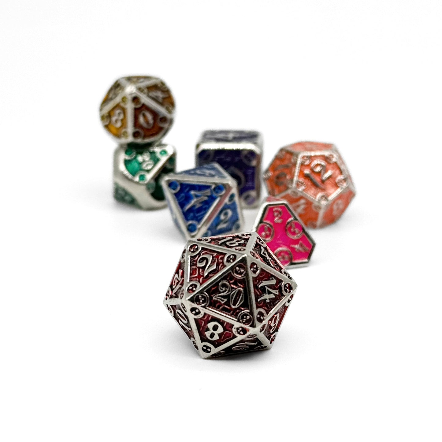 Dungeon Delve - Treasure Trove 7 Piece RPG set Alloy Metal Dice
