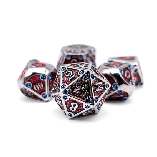 Dungeon Delve - Vampiric Corruption 7 Piece RPG set Alloy Metal Dice