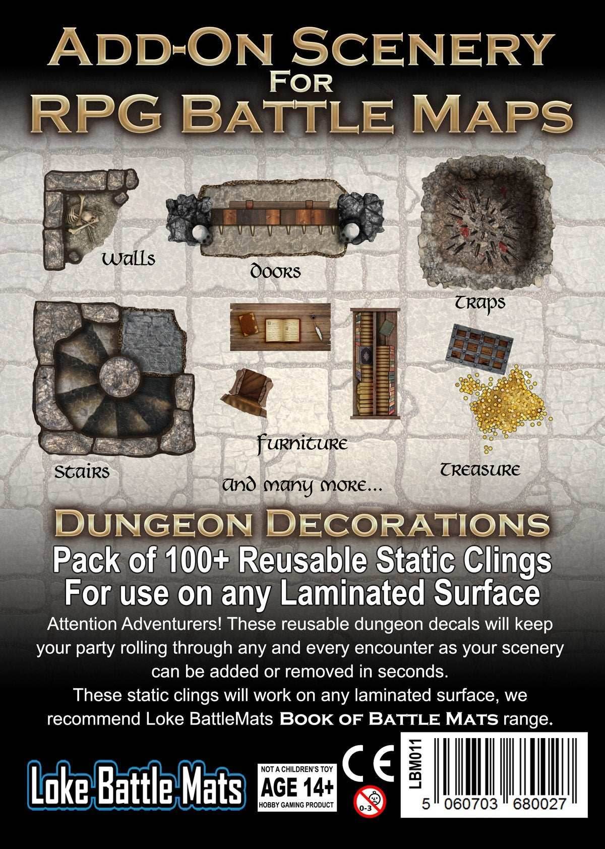 Battle Mats: Add On Scenery - Dungeon Decorations - 