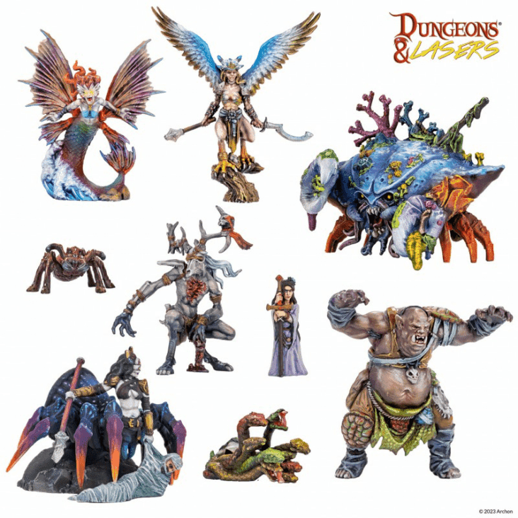 Dungeons & Lasers: Fantasy Miniatures Set - 