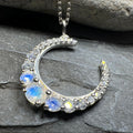 Moonstone Crescent Moon Necklace