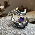 Double Crescent Moon Ring
