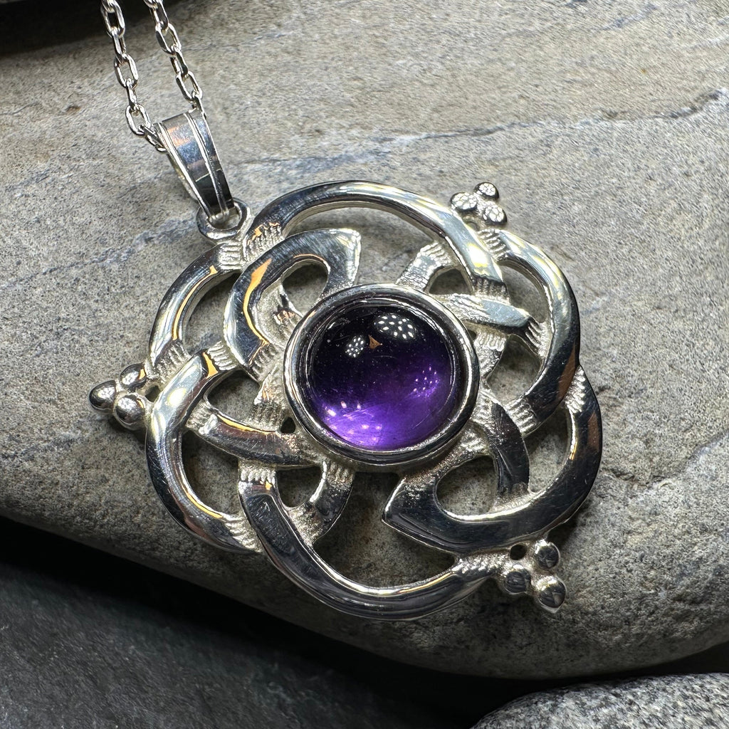 Kyrie Amethyst Celtic Knot Necklace