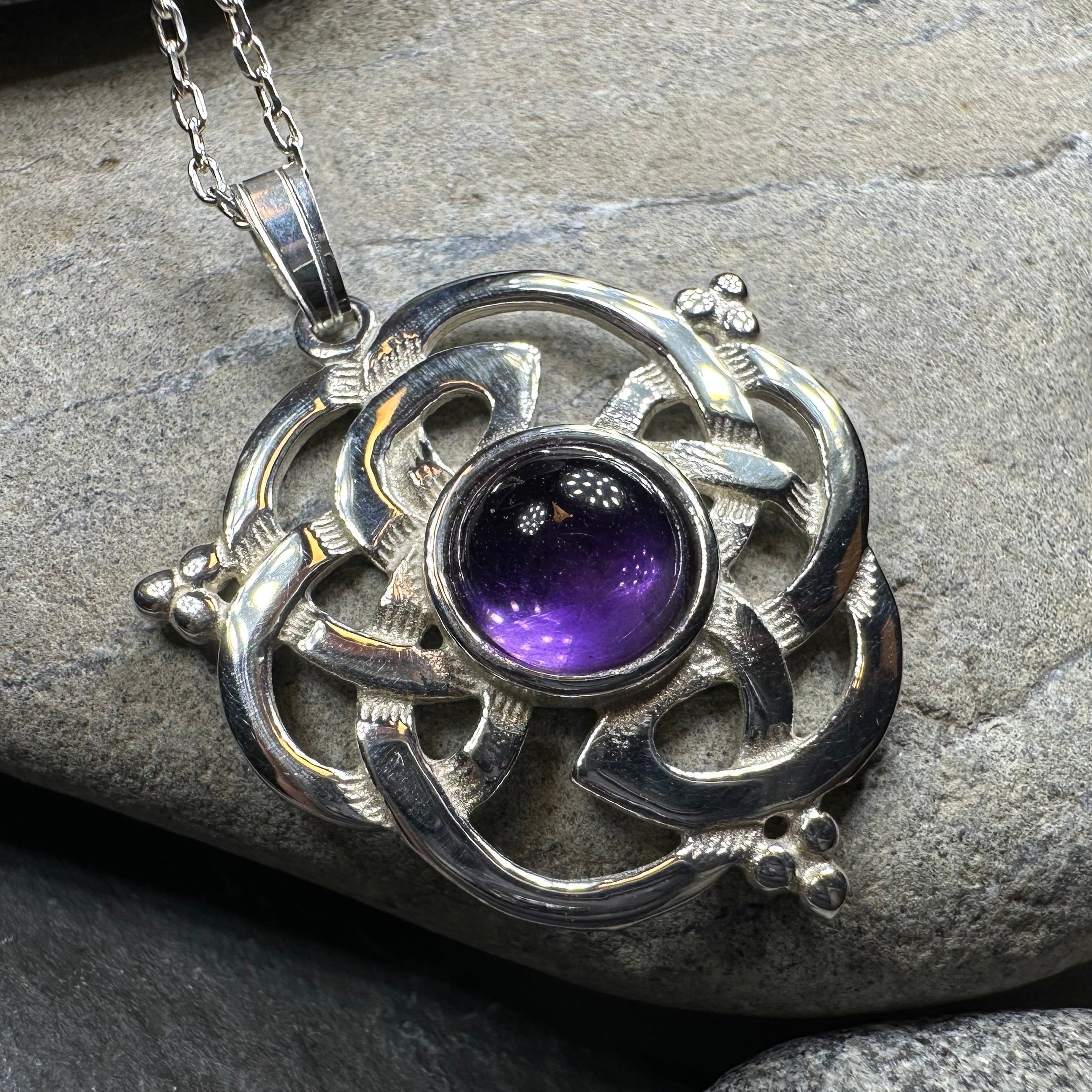 Kyrie Amethyst Celtic Knot Necklace