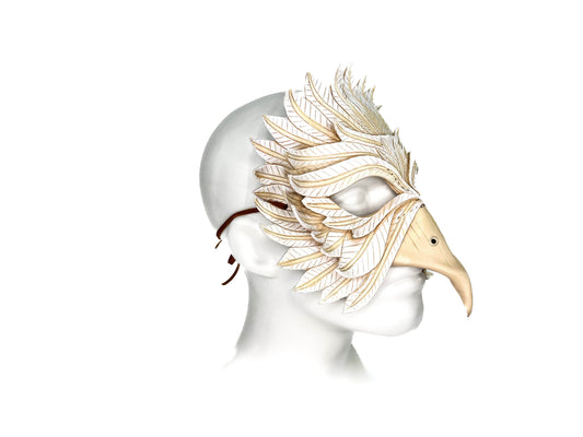 Dove Handmade Genuine Leather Mask - 