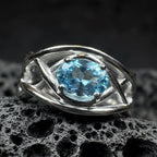 Blue Topaz Celtic Knot Ring