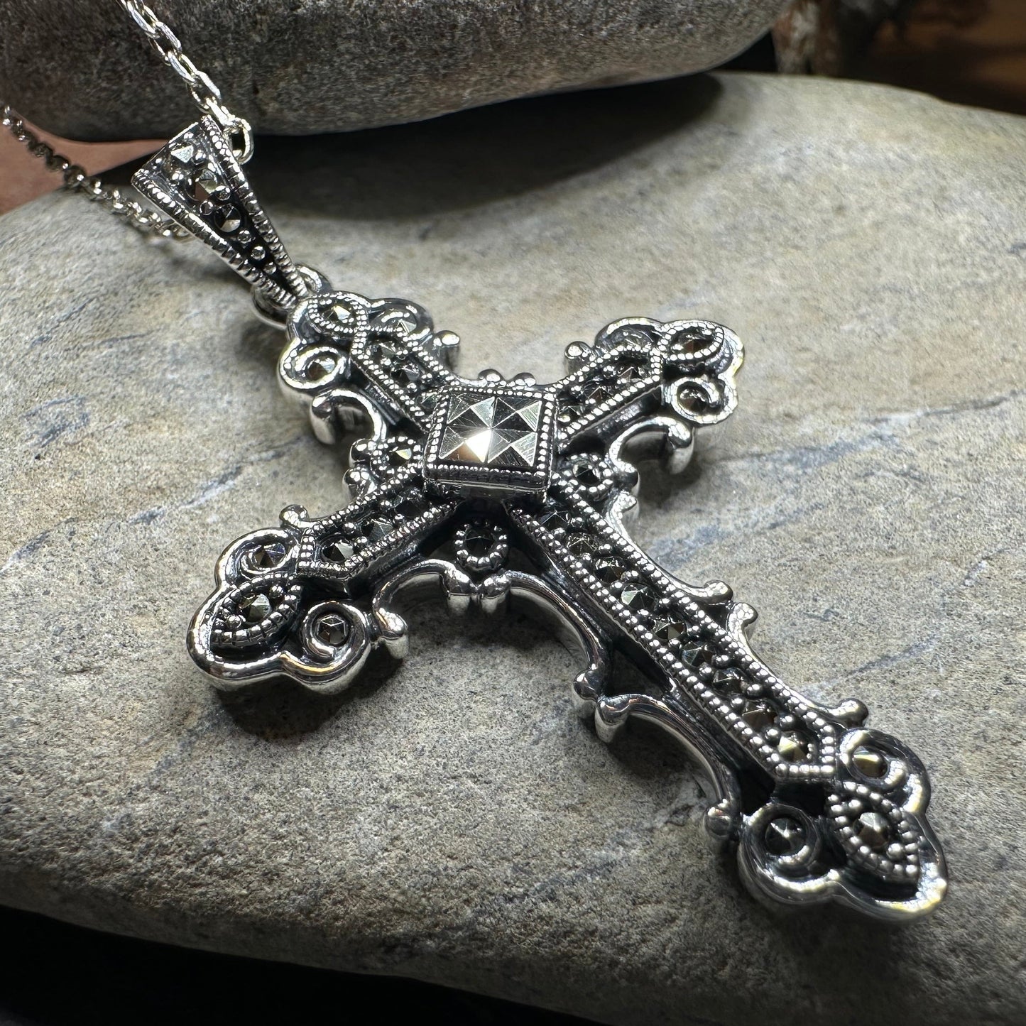 Scottish Skinnet Cross Necklace
