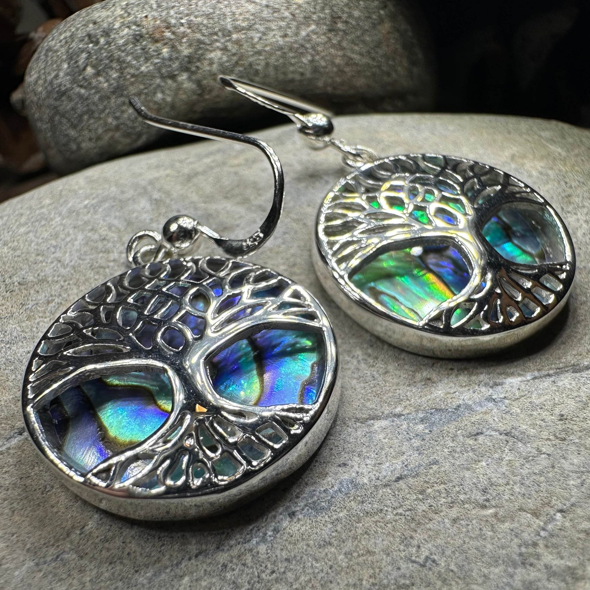 Robyn Tree of Life Earrings - Abalone Shell