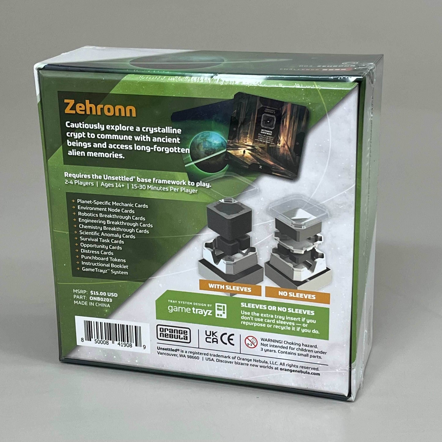 ORANGE NEBULA Unsettled Planet 003 Zehronn Card Game 2-4 Players 14+Ages ONB0203 - 