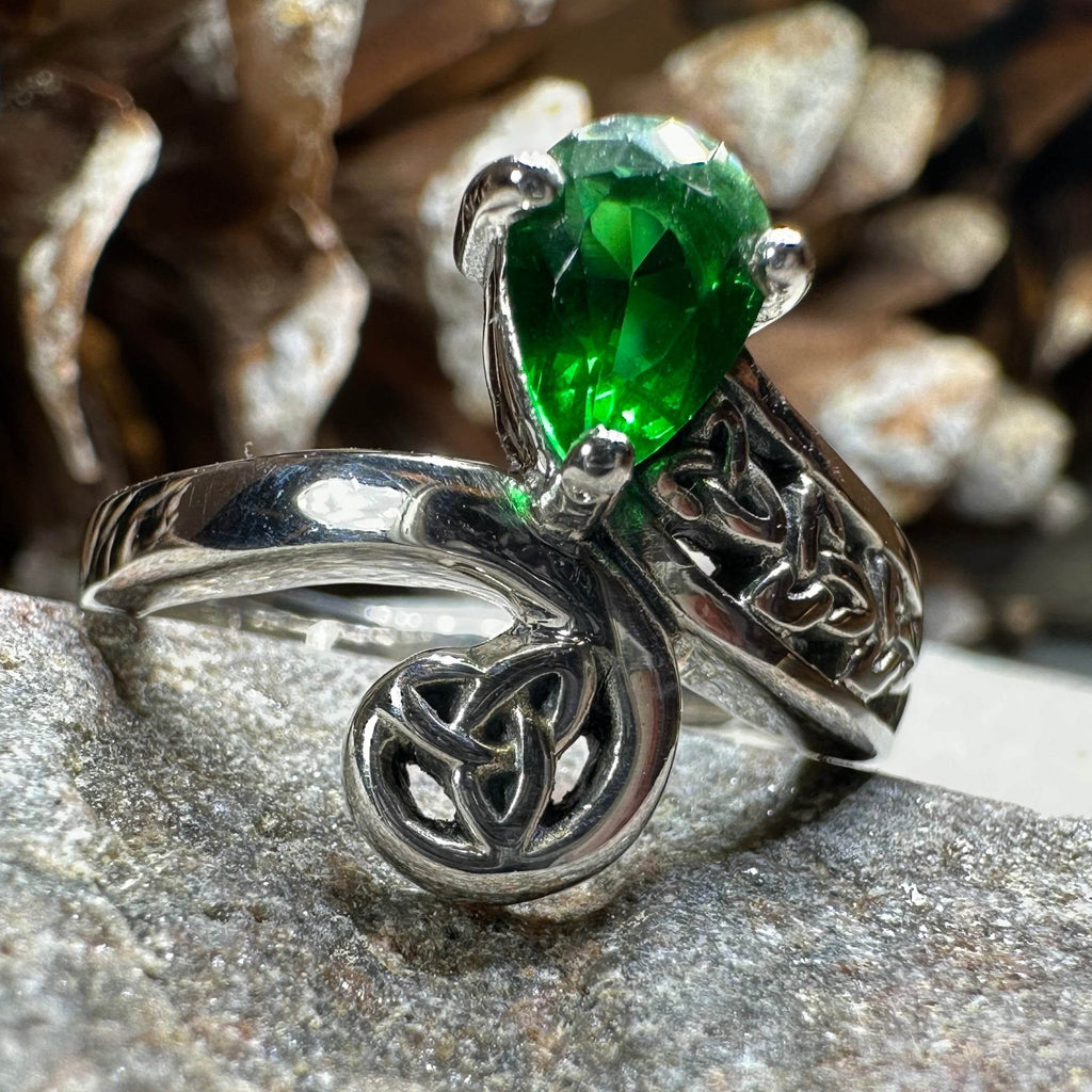 Emerald Dream Trinity Knot Ring - 4