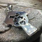 Marcasite Claddagh Cross Necklace