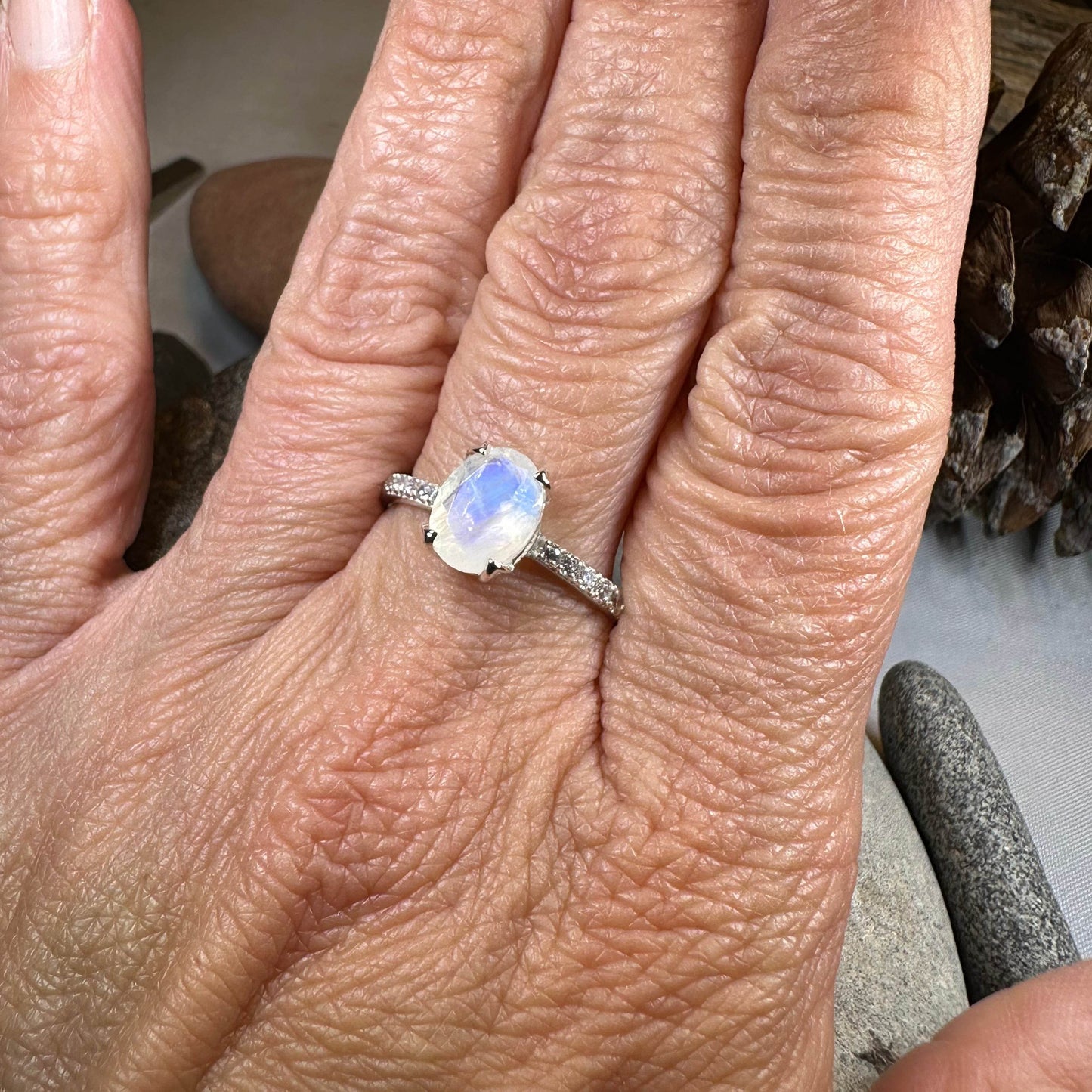 Emiliana Moonstone Promise Ring - 5