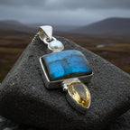 Galaxy Blue Labradorite Necklace