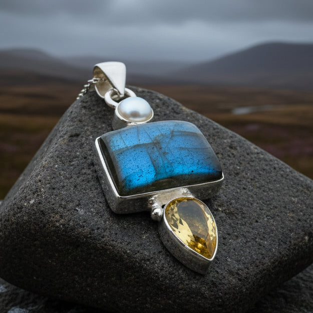 Galaxy Blue Labradorite Necklace