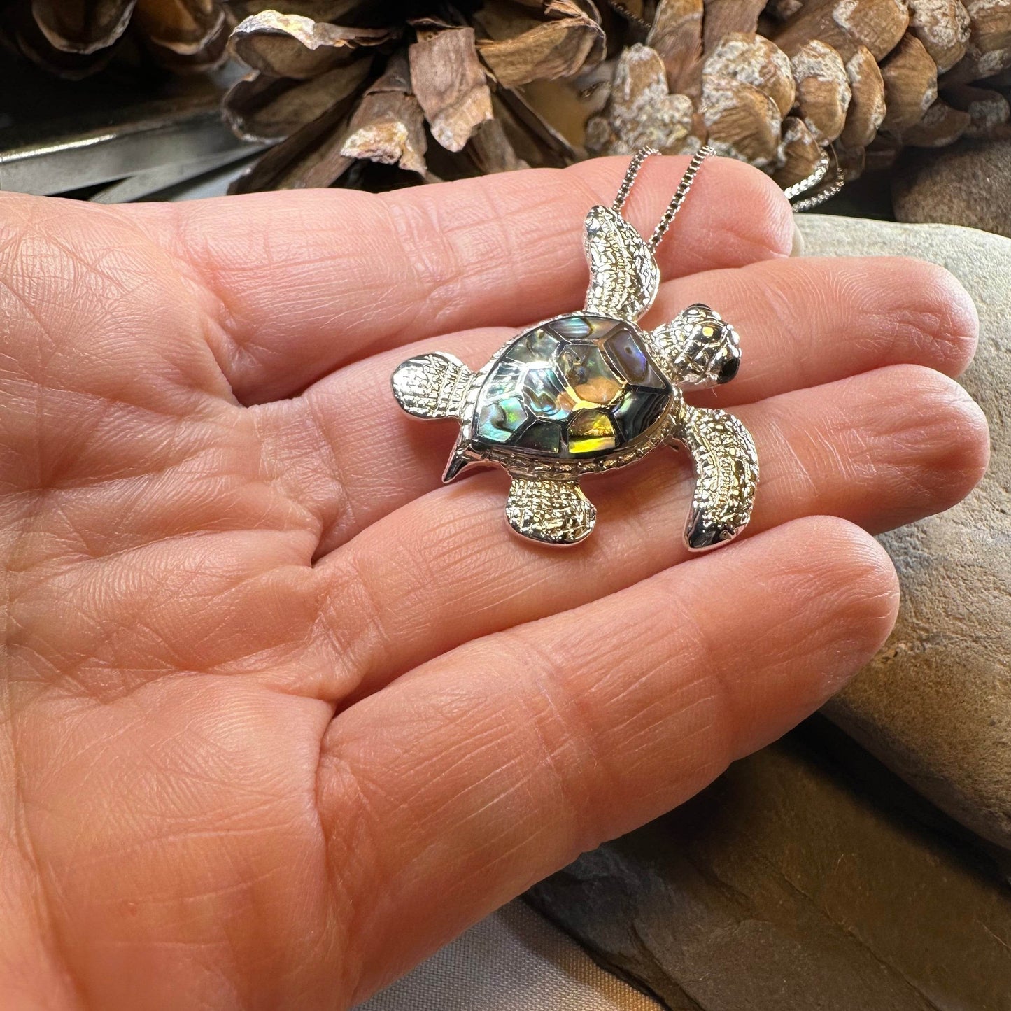 Abalone Turtle Necklace - Abalone
